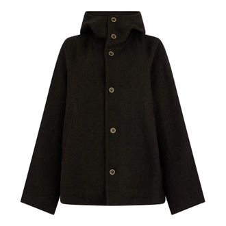 Uma Wang UMA Wang, Jassen, Dames, Bruin, M, Katoen, Hooded Jacket