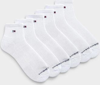 Tommy Hilfiger Mens Mini-logo ankle socks 6-pack
