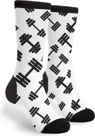Generic Unisex Walking Socks Barbells Dumbbell Fitness Workout Socks Anti Blister Cool Crazy Socks Thick Warmer Socks For Trekking Sport Cycling