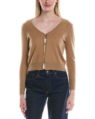 Alberta Ferretti Philosophy V-Neck Cropped Cashmere Cardigan