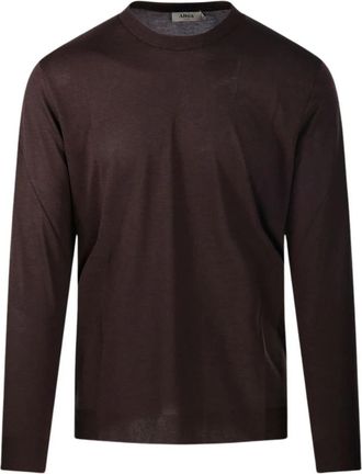 Altea Maglia Long-Sleeve T-Shirt - Heren - Longsleeves - Bruin - M - Katoen - Tops