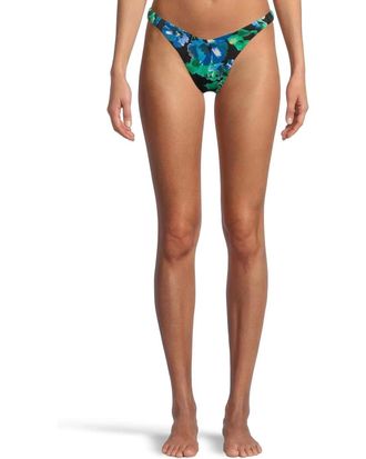 Beach Riot Phoebe Bottom Womens Black Pansy Stretch Swimwear Beach GBO2383
