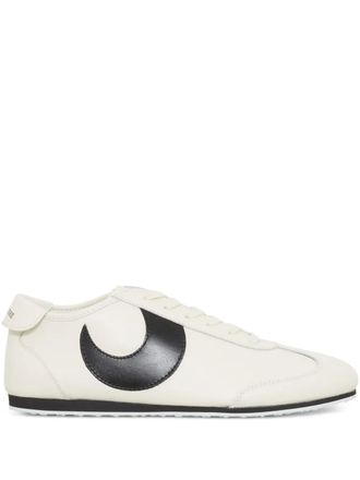 Marine Serre Ms Astra matte leather sneakers - Neutrals