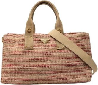 Prada Pre-owned Vintage Tote Bag - Dames - Vintage Shopper - Beige - ONE Size - Su&egrave;de - Vintage