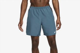Nike Mens Challenger Shorts In Ash Green/ Dk Smoke Grey
