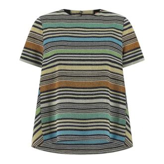 Missoni Round-neck Knitwear, female, Multicolor, Size: S Lam&eacute; Stripes T-Shirt