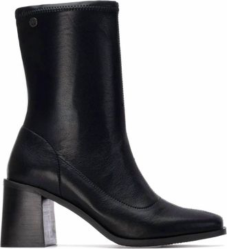 Xti Womens Block Heel Casual Booties In Black