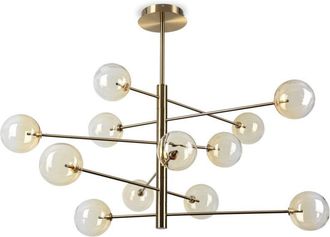 Ideal Lux Equinoxe 12-punktowa Lampa Sufitowa Z Wieloma Ramionami, Cieniowana, Bursztynowa - Ideal Lux