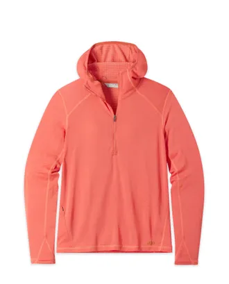 Stio | Womens Trax Power Grid Half Zip Hoodie, Size Extra Small in Ember