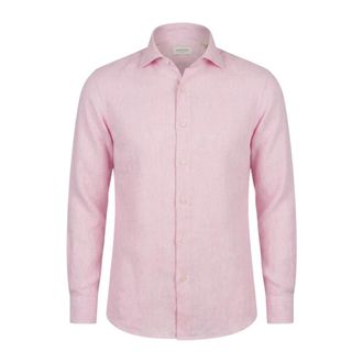 PORTOFIORI Custom Fit Linen Shirt - male - Portofiori - Casual Shirts - Pink - 3XL - Shirts