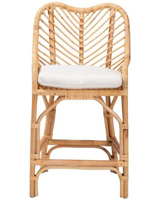 Baxton Studio Arween Modern Rattan Counter Stool