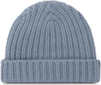 Warm-Me Cashmere Gebreide Muts - Heren - Hoeden - Blauw - ONE Size - Kasjmier - Accessoires