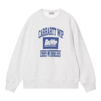Carhartt Work in Progress Hoodies & sweatvesten, Heren, Grijs, S, Katoen, Katoenen sweater met ronde hals
