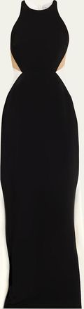 Stella McCartney Colorblock Body-Con Maxi-Dress