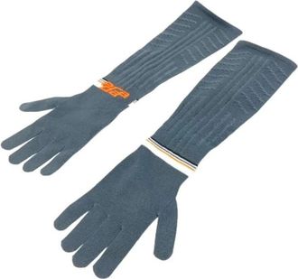 Prada Pre-owned Accessories, female, Gray, Size: ONE SIZE Pre-owned Vintage Long Gloves