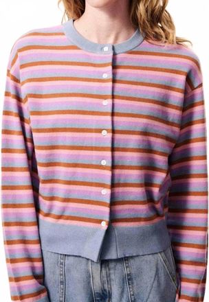 FRNCH Adria Stripe Cardigan In Multicolor