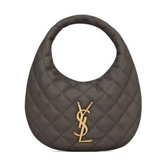 Saint Laurent Icarino Quilted Handbag - female - Saint Laurent - Handbags - Gray - ONE SIZE - Bags