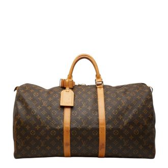 Louis Vuitton Brown Pvc Leather Boston Bag (Pre-Owned)