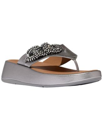 FitFlop FitFlop F-Mode Beaded Chain Leather Toe Post Sandal