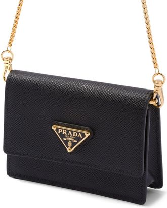 Prada Portafoglio con catena - Nero