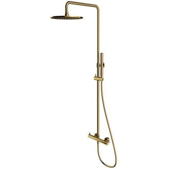 Omnires Omnires Y - Set De Ducha Con Pila, Di&aacute;metro 25 Cm, Dorado Y1244mgl