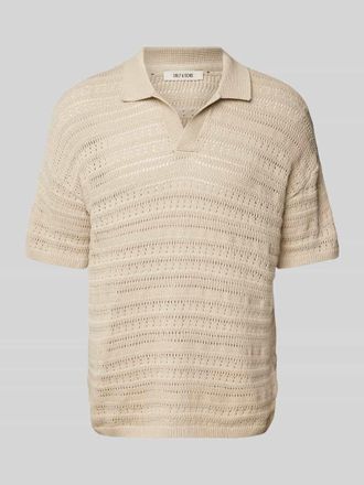 Only & Sons Poloshirt mit Strukturmuster Modell GRAYSON in Beige, Gr&ouml;&szlig;e XXL