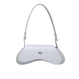 Diesel Play Leather Shoulder Bag Grey