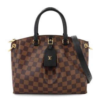 Louis Vuitton Damier Canvas Ebene Damier Canvas Handbag Tote Bag (Pre-Owned)