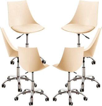 Regalos Miguel Regalos Miguel - Packs Sillas - Pack 6 Sillas Blok Office - Beige