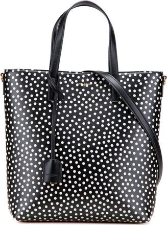 Saint Laurent Pre-owned Womens Shopping Tote Polka Dot - Black Leather - One Size