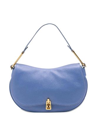 Coccinelle Halvemaanvormige schoudertas met gesp - Blauw