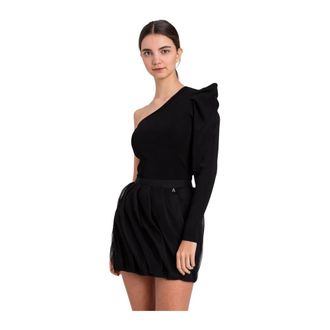 Twinset Maglia Monospalla - Dames - Korte kleedjes - Zwart - S - Kleedjes