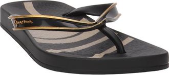 Ipanema Anatomica Linea Flip Flop in Black/black/beige at Nordstrom, Size 10