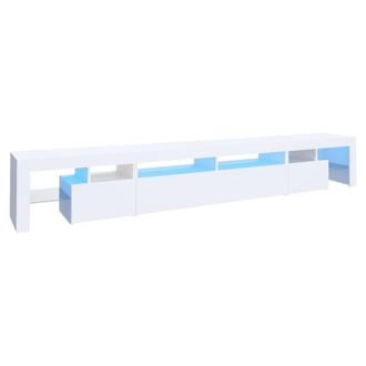 Berkfield Home TV Cabinet with LED Lights White 260x36.5x40 cm
