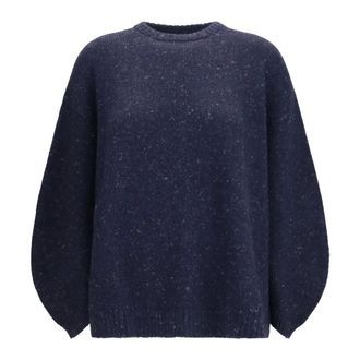 Fabiana Filippi Maglione in Filato Boucl&eacute; con Lurex - - Knitwear - Donna - Blu - S