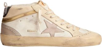Golden Goose Mid Star Sneakers - Heren - Sneakers - Beige - 37 EU - Leer - Schoenen