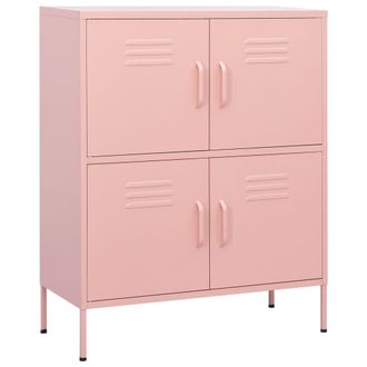 vidaXL Armario De Almacenamiento Acero Rosa 80x35x101,5 Cm Vidaxl