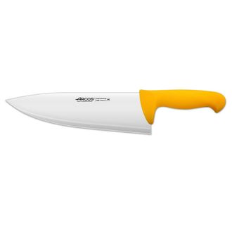 Arcos Cuchillo De Carnicero Arcos Colour - Prof 296800 De Acero Inoxidable Nitrum Y Mango Ergon&oacute;mico De Polipropileno De Color Amarillo Y Hoja De 27.5 Cm, Y