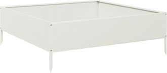 vidaXL Arriate De Acero Blanco 100x100x33,5 Cm Vidaxl