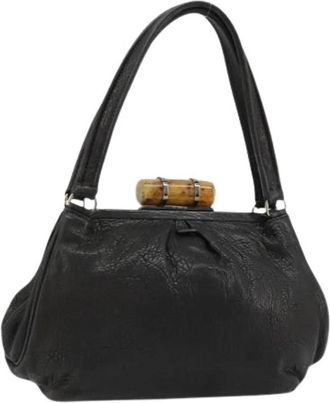 Miu Miu Pre-owned Hand Bag - Dames - Vintage Handtas - Zwart - ONE Size - Leer - Vintage