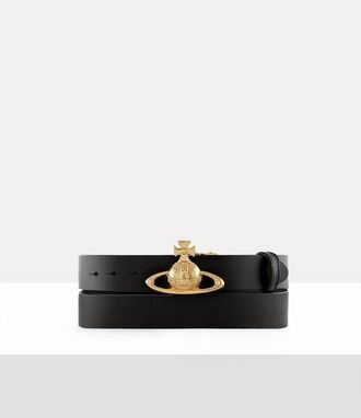 Vivienne Westwood Orb Buckle Belt Toledo Leather Black S/m Unisex