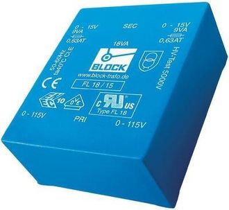 BLOCK Fl 8/15 Transformador 8 Va Para Circuitos Impresos