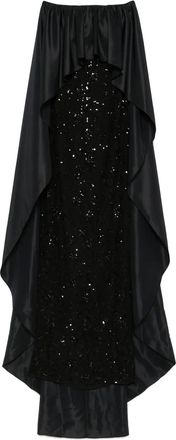 Nissa Abito da sera stile mantella - Nero