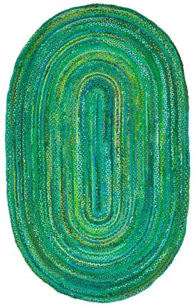 Safavieh Alfombra algod&oacute;n verde 122 x 183 cm
