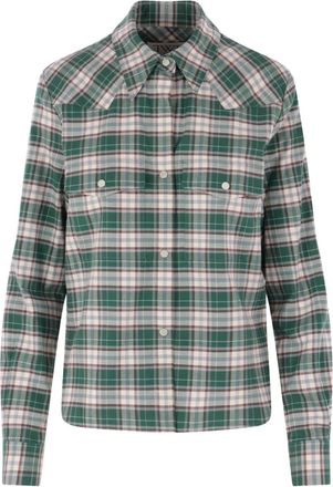 TWP Geruit overhemd - Groen