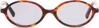 Miu Miu Eyewear Occhiali da sole ovali con effetto tartarugato - Marrone