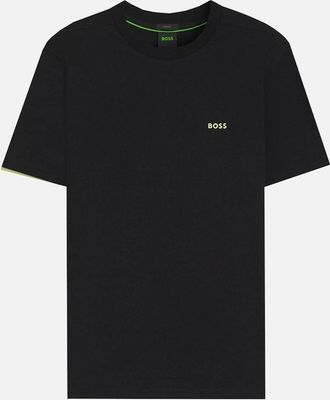 HUGO BOSS Mens Hugo Boss Mens Black Regular Fit T-shirt. - Size: 7-10YRS
