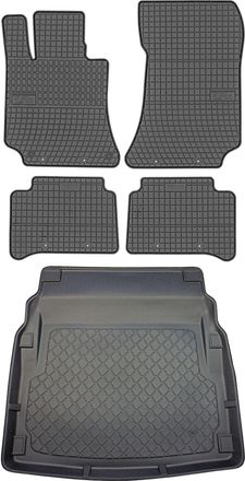 OEM Juego De Alfombrillas De Goma Para Coche Y Maletero Para Mercedes Clase E W212 Sed&aacute;n (marzo De 2009 A Marzo De 2016)