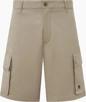 Belstaff Mens BELSTAFF ROUTE CARGO SHORTS DARK SAND - Cream - Size: 36/32