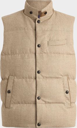 Ralph Lauren Purple Label Whitwell Plaid Wool Down Vest